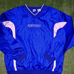 Vintage Kentucky Wildcats Jacket Mens Large Blue Pullover Windbreaker K Sport