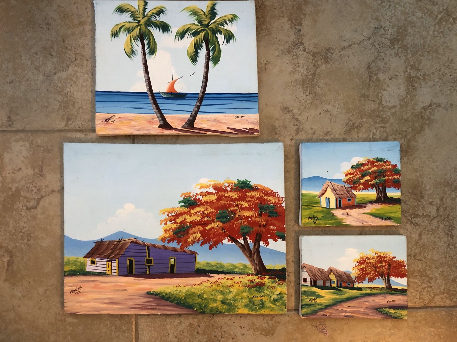 Assorted canvas art