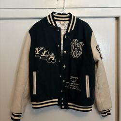 YoungLA Model 550 Lah Green Letterman Jacket 