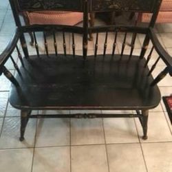 Collectible/vintage/antique Asian double seater Wooden chair 35X35"