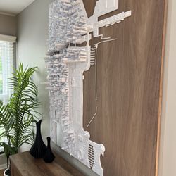 3D Printed Map Of Chicago 48” X 55”