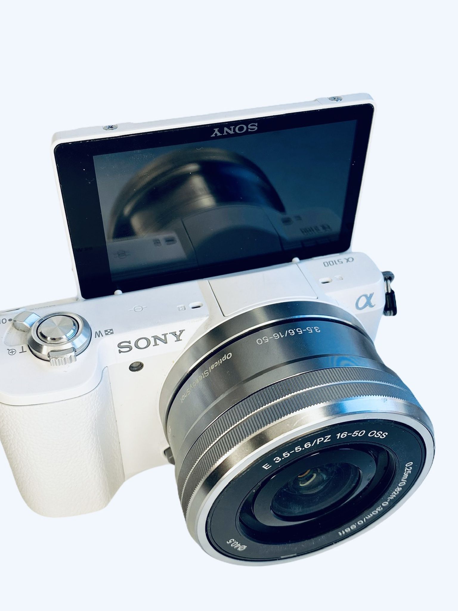 Sony alpha A5100 16-50mm Mirrorless Digital Camera with 3-Inch Flip Up LCD (White) - (No Warranty), Size: w/16-50 Lens SKU: 8429343 Model: ILCE5100L/