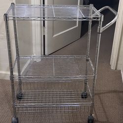 3-Tier Heavy Duty All-Purpose Utility Cart, Chrome