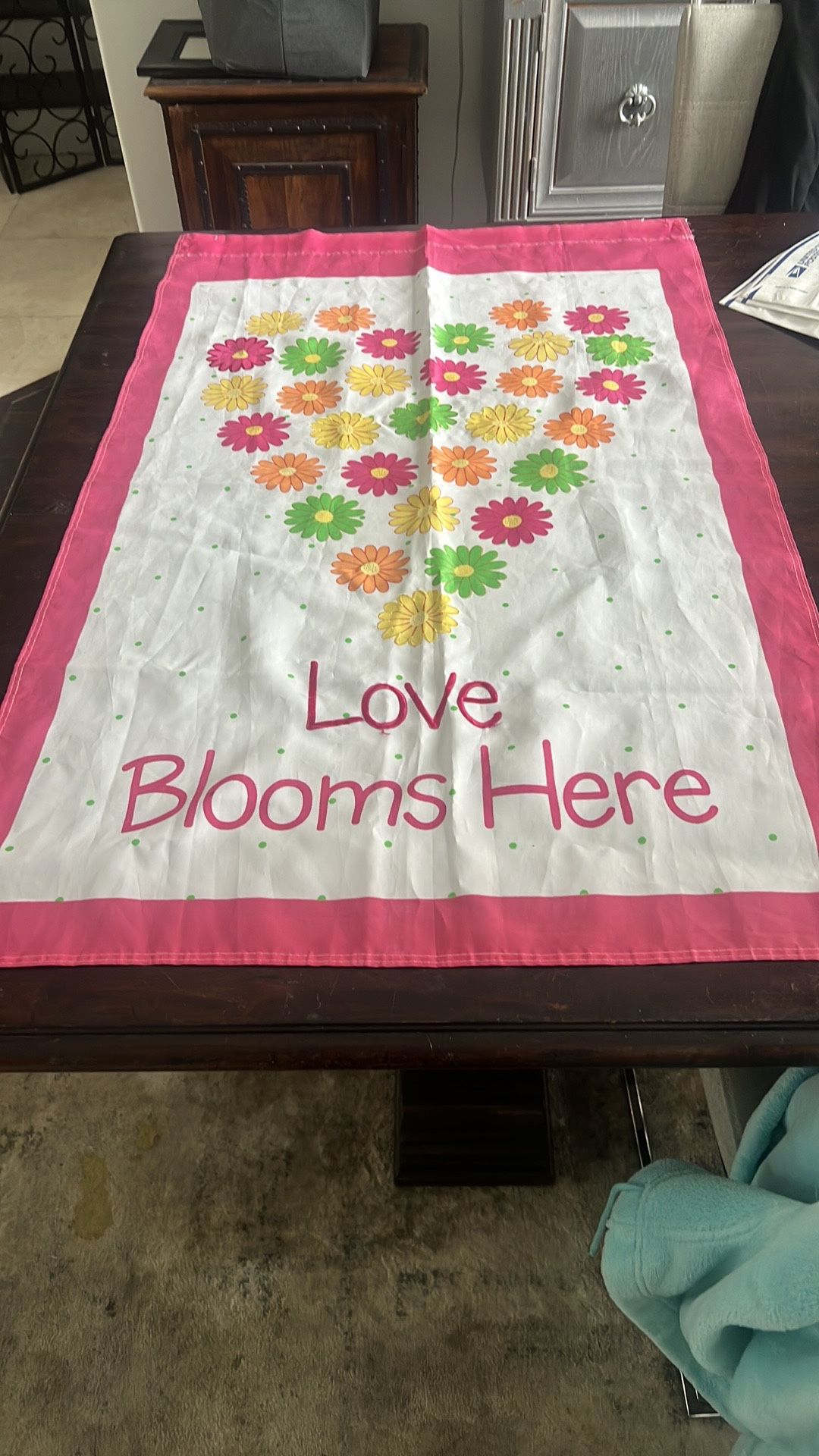 Bright floral heart banner