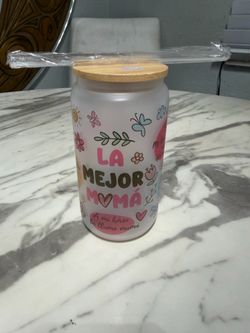 Mom glass bottle Mama botella