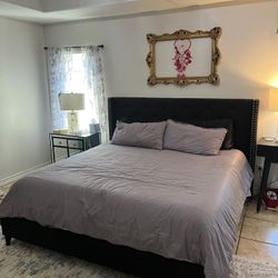 King Size Bed Recámara Tamaño King Cama 