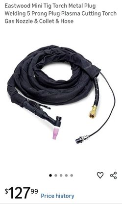 Mini Tig Torch Metal Plug Welding Nozzle And Hose.