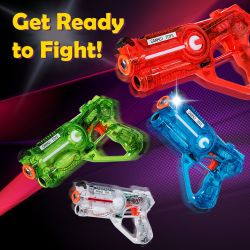 #10- Set of 4 Infrared Laser Tag Guns 4 Players Game Set Battle Blasters Mega Pack
