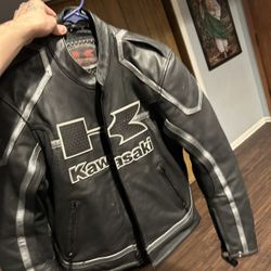 Kawasaki Leather Padded Jacket