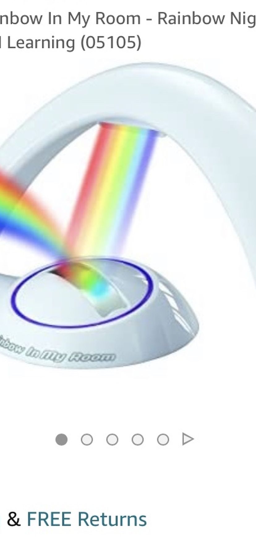 Uncle Milton Rainbow In My Room - Rainbow Night Light Projector - STEM Learning (05105)