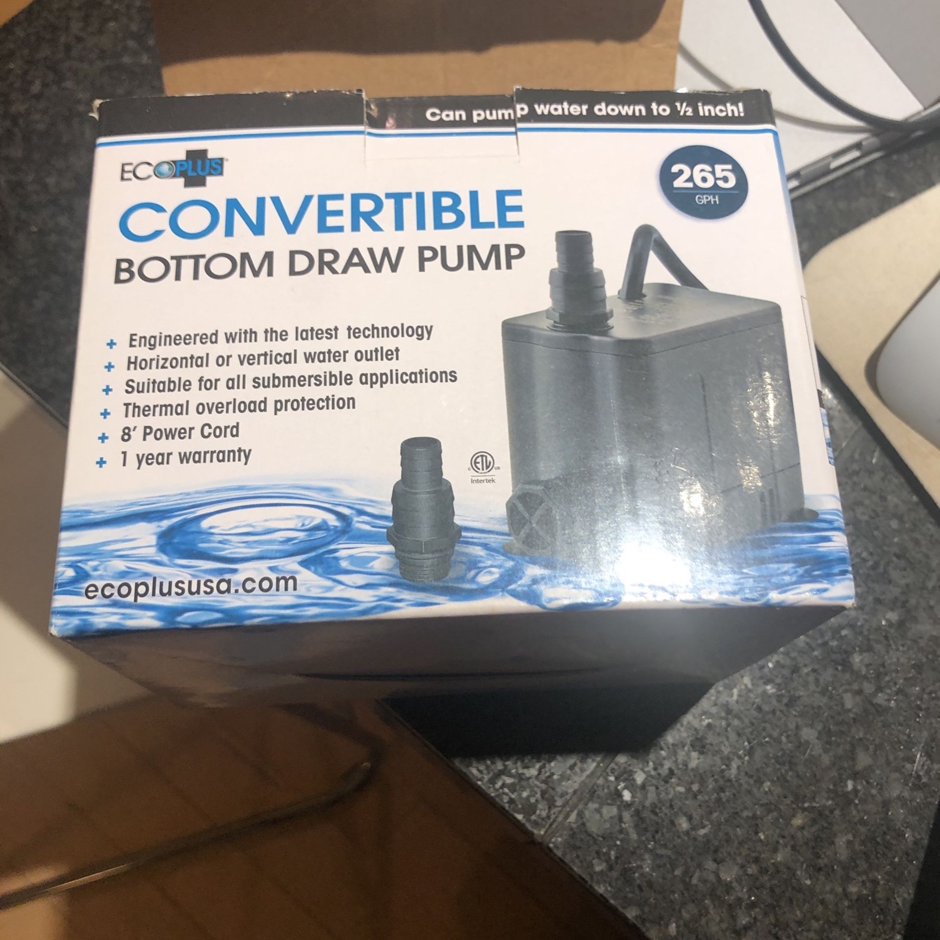 Ecoplus Convertible Bottom Draw Water Pump
