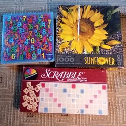 Vintage Scrabble+Jigsaw Puzzles