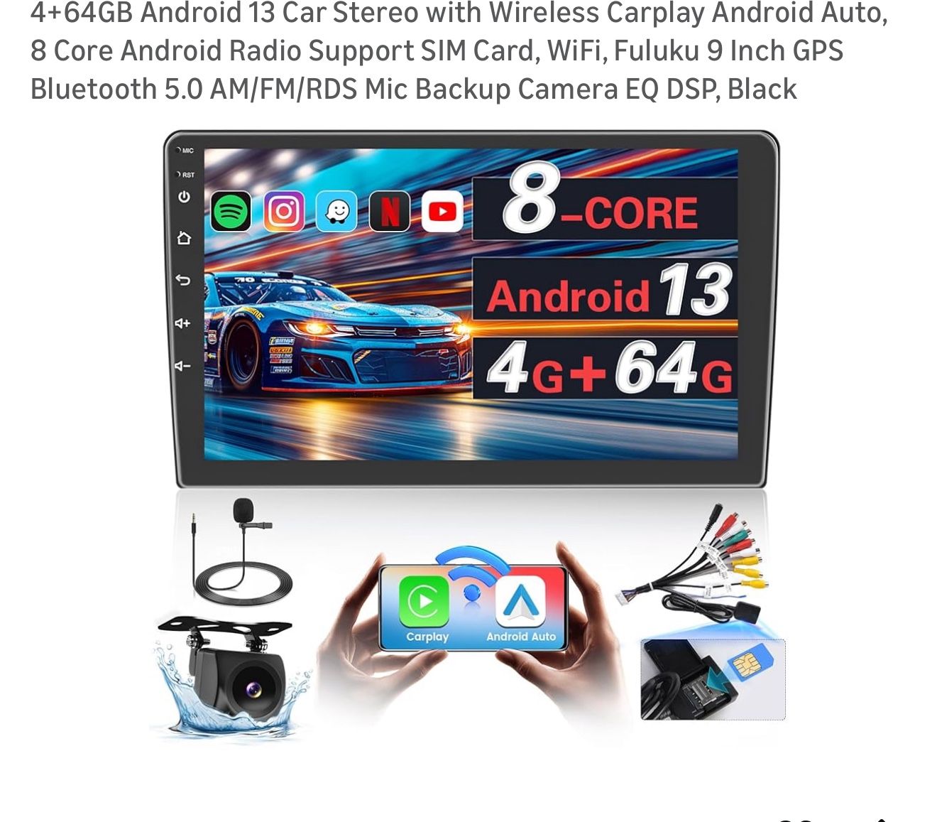 Universal Carplay Touchscreen Radio 9inch