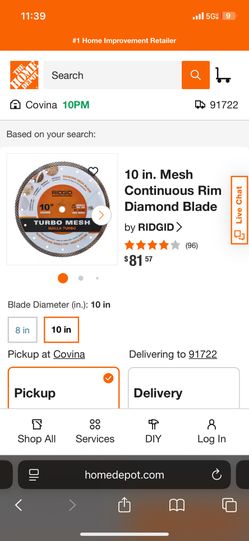 10” Rigid turbo mesh blade