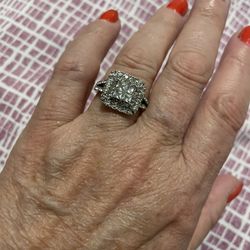 Beautiful Wedding/Engagement Ring Various Sizes 14K Gold Plated With Zircon Stones