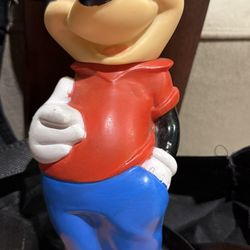 Vintage Ilco 1970's Walt Disney 11" Mickey Mouse Vinyl Piggy Bank