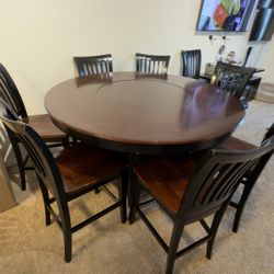 60” Round High top Table W/ Chairs