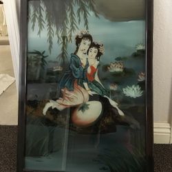 Chinese painting on glass