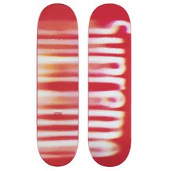 Supreme  Blurred Logo Skateboard Deck Red 