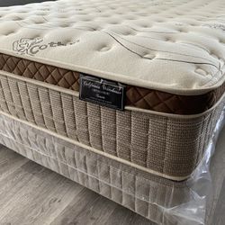Full Size Organic Cloud Europillowtop Mattress And Boxspring 