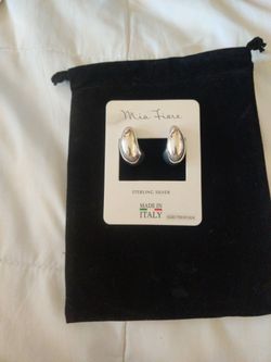 Italian 925 Silver Earrings 
