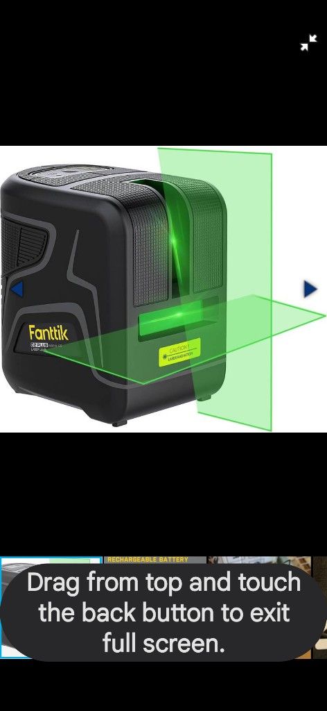 Fanttik D2 PLUS Laser Level, 100 ft Green Cross Line, 360° Magnetic Base ReChargeable