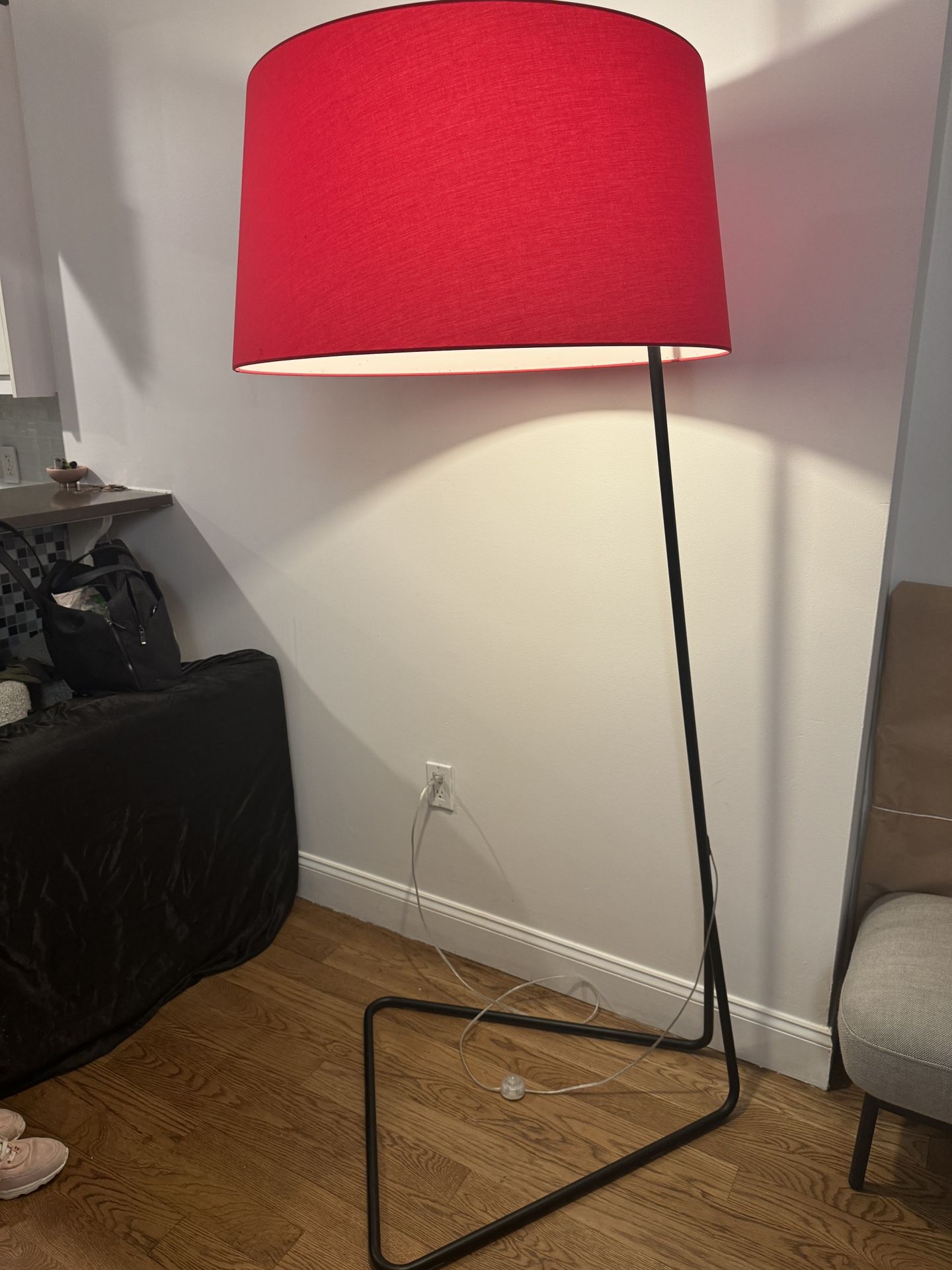 Calligaris Sextans Floor Lamp in Red from Italy