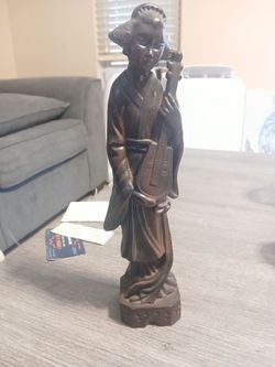 title like: Vintage Mid-Century Japanese Geisha Resin Figurine / Asian Home Decor