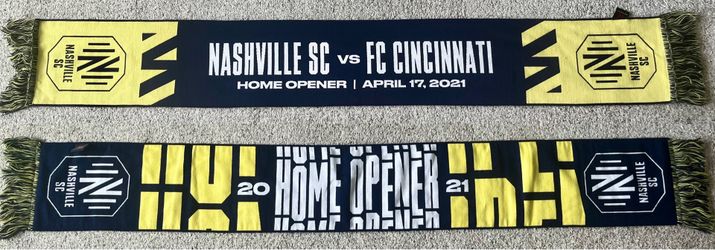 Nashville SC vs FC Cincinnati (April 17, 2021) Home Opener Soccer Scarf