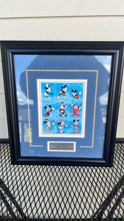 Mickey Through The Years 1928–1988" Framed Stamp Display. This particular piece is a Limited Edition (#4024 out of 5,000