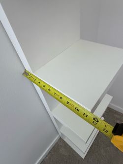 White wood shelf