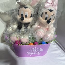 Mickey and Minnie, Easter rabbit basket