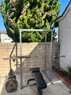 Fitness gear weight set with power rack