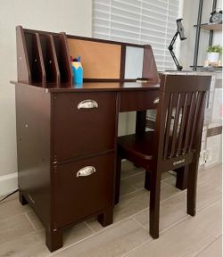KidKraft Study Desk with Chair - Brown