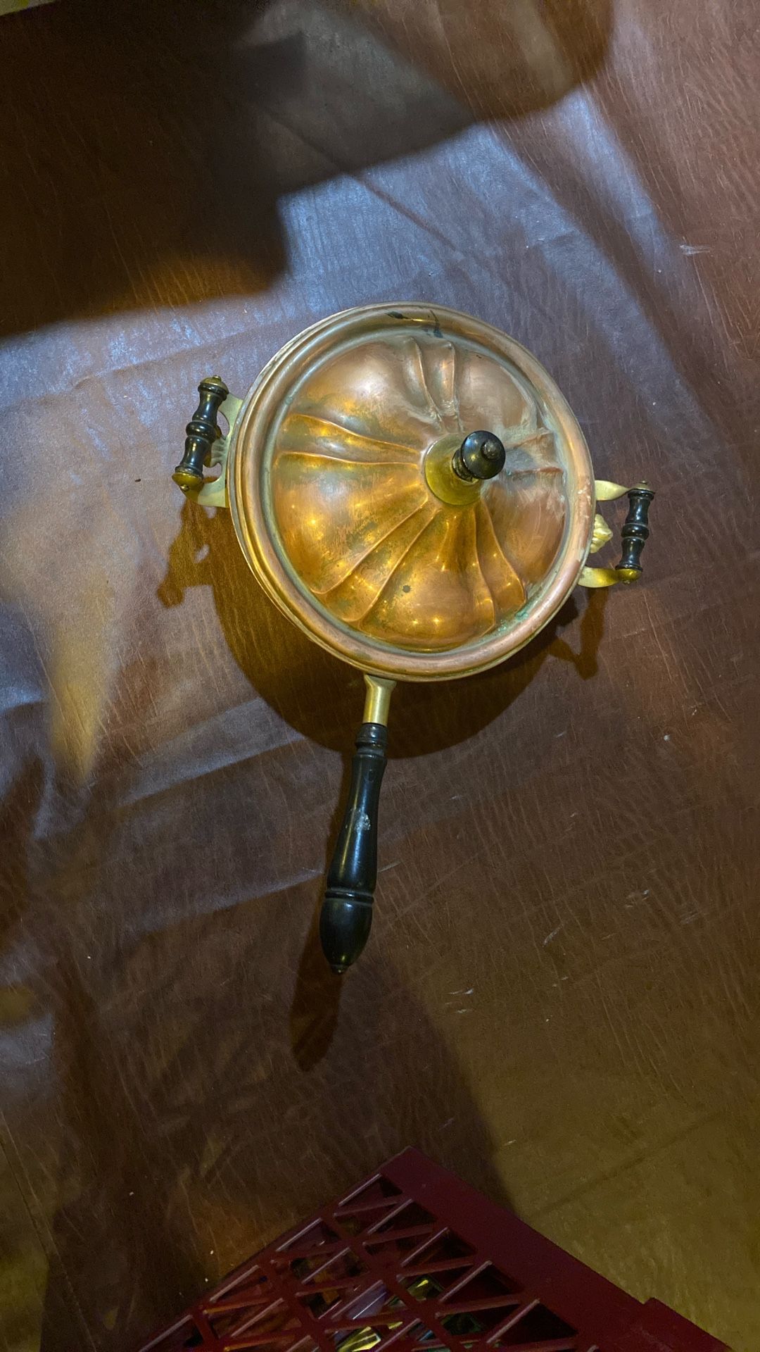 Antique Copper Double Boiler Pan