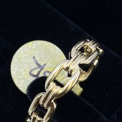 $450 Yellow Gold Chain Link Ring 