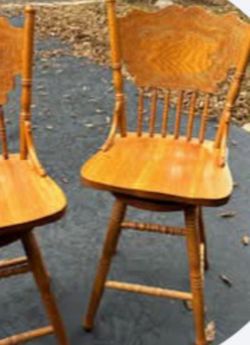 Wooden Bar height Rotate stool chairs USEd