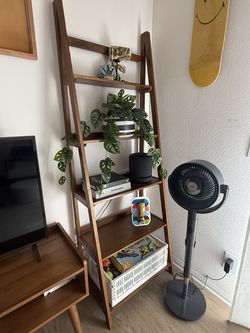 Mid-century bookshelf walnut 72”
