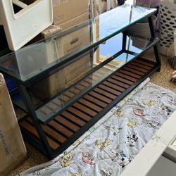 Table/Stand With Glass Shelves