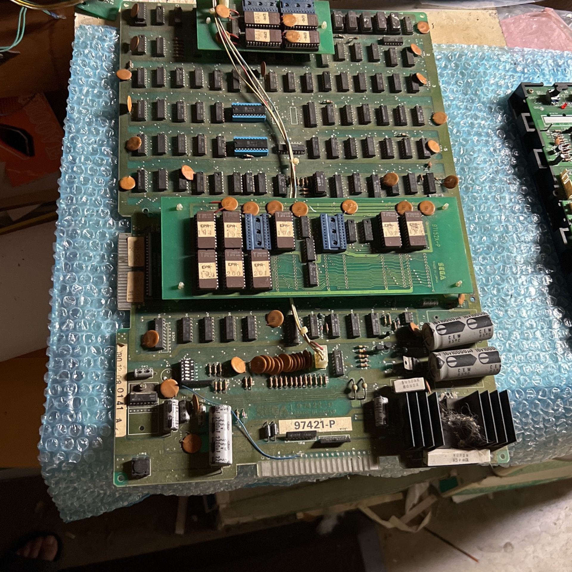 Original Sega Gremlin Moon Cresta Arcade Video Game Pcb Board C10