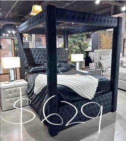 Queen size canopy bed frame $629