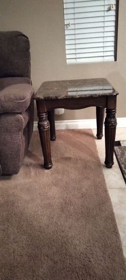 Faux granite end table