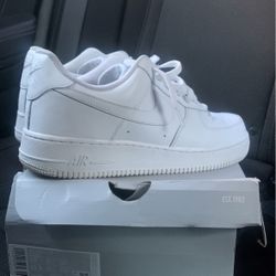 All White Air Forces Size 10