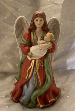 Home Interiors Homco Porcelain Angel Figurine with Baby #1432