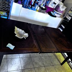 Wood kitchen table built in extension 42” x 60” - 78”