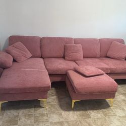 Pink sectional
