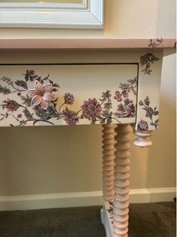 Whimsical painted wooden desk