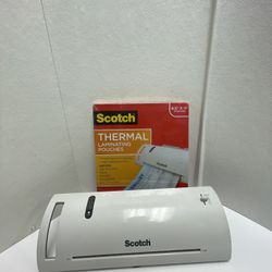 3M Scotch TL902 Thermal Laminator Machine with Pouches - Tested