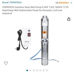 Submersible pump 4” Deep well NEW