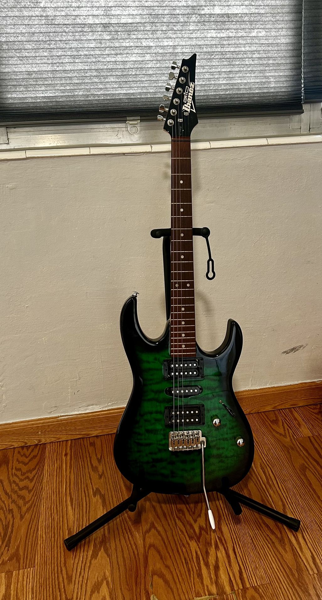 Ibanez GRX70QA GIO RX Series Electric Guitar Transparent Green Burst